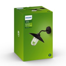 Aplique de Pared Philips 0164330PN Exterior Negro Aluminio 60 W E27