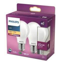 Bombilla LED Philips Equivalent 100 W E27 Blanco D (2700 K) (2 Unidades)