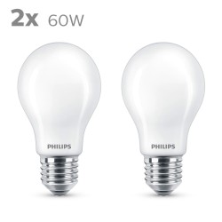 Bombilla LED Philips Classic Standard 60 W Blanco E E27 (2700 K) (2 Unidades)