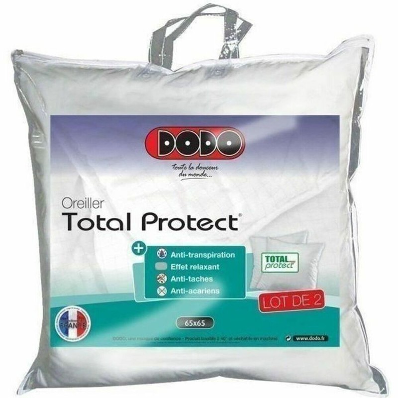 Almohada DODO Total Protect Blanco 65 x 65 cm (2 Unidades)