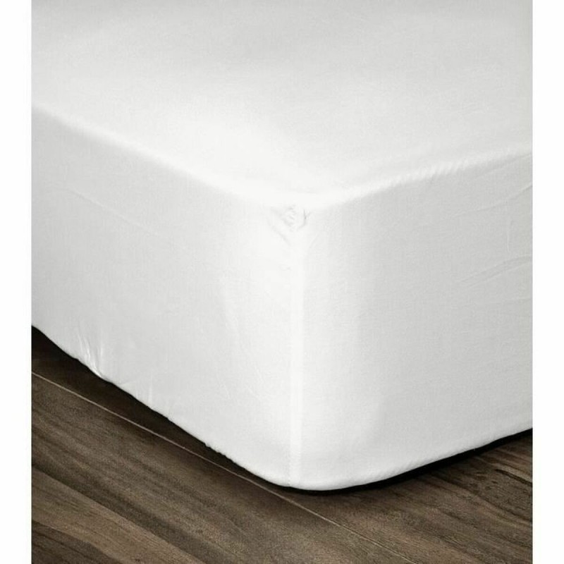 Sábana Bajera Ajustable Lovely Home Blanco 160 x 200 cm (Cama doble)