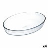 Fuente para Horno u00d4 Cuisine Ocuisine Vidrio Transparente Vidrio Ovalada 30 x 21 x 7 cm (4 Unidades)