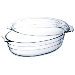 Fuente de Cocina u00d4 Cuisine Ocuisine Vidrio Con Tapa 3 L 1,1 L Transparente Vidrio 3 Unidades