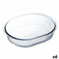 Molde para Tartas u00d4 Cuisine Ocuisine Vidrio Transparente Vidrio Ovalado 19 x 14 x 4 cm 6 Unidades