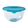 Fiambrera Redonda con Tapa Pyrex Cook & Store Azul 15 x 15 x 8 cm 500 ml Silicona Vidrio (6 Unidades)