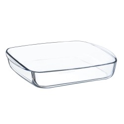 Fuente de Cocina u00d4 Cuisine Cuadrada 25 x 22 x 5 cm Transparente Vidrio (6 Unidades)