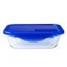 Fiambrera Hermu00e9tica Pyrex Cook & Go Azul 1,7 L 24 x 18 cm Vidrio (5 Unidades)