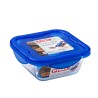 Fiambrera Hermu00e9tica Pyrex Cook & Go 16,7 x 16,7 x 7 cm Azul 850 ml Vidrio (6 Unidades)