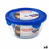 Fiambrera Hermu00e9tica Pyrex Cook&go 20 x 20 x 10,3 cm Azul 1,6 L Vidrio (6 Unidades)