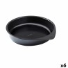 Molde para Tartas Pyrex Magic Negro Metal Redondo 20 cm 6 Unidades