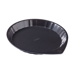 Molde para Tartas Pyrex Magic Negro Metal Plano Redondo u00d8 27 cm 6 Unidades