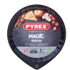 Molde para Tartas Pyrex Magic Negro Metal Plano Redondo u00d8 27 cm 6 Unidades