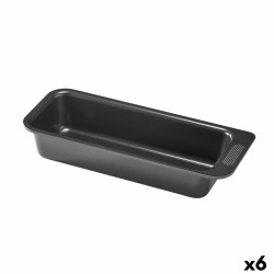 Molde para Horno Pyrex Magic Rectangular Negro u00d8 26 cm (6 Unidades)