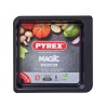 Molde para Horno Pyrex Magic Cuadrado Rectangular Negro Metal 24 x 24 cm (6 Unidades)