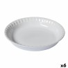 Molde para Tartas Pyrex Supreme Blanco Ceru00e1mica Vidrio templado Redondo 25,5 x 25,5 x 4 cm 6 Unidades