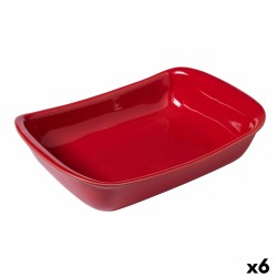 Fuente para Horno Pyrex Supreme Rojo Ceru00e1mica Rectangular 30,2 x 20 x 7,4 cm (6 Unidades)