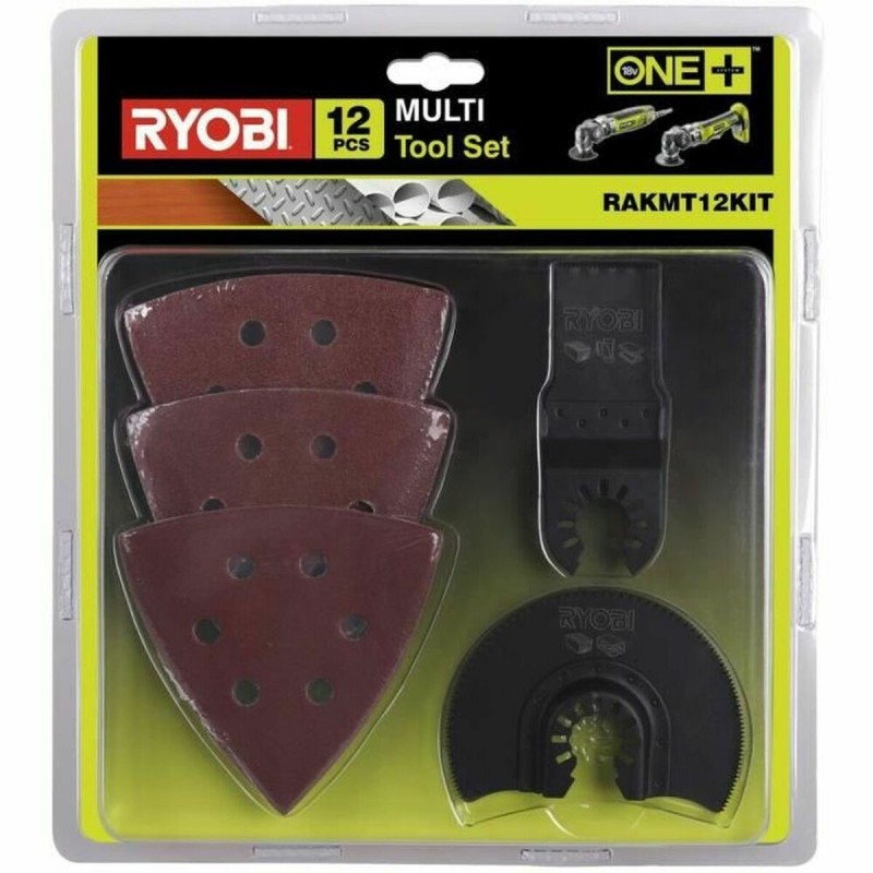 Set de accesorios para multiherramienta Ryobi RAKMT12KIT 12 Piezas