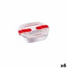 Fiambrera Hermu00e9tica Pyrex Cook & Heat 15 x 12 x 4 cm 350 ml Transparente Vidrio (6 Unidades)