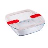 Fiambrera Hermu00e9tica Pyrex Cook & Heat 25 x 22 x 7 cm 2,2 L Transparente Vidrio (4 Unidades)