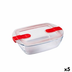 Fiambrera Hermu00e9tica Pyrex Cook&heat 1,1 L 24 x 15,5 x 7 cm Transparente Vidrio (5 Unidades)