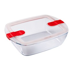 Fiambrera Hermu00e9tica Pyrex Cook & Heat 2,5 L Transparente Vidrio (4 Unidades)