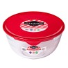 Fiambrera Redonda con Tapa u00d4 Cuisine Prep&store Ocu Rojo 1 L 17 x 17 x 9 cm Vidrio (3 Unidades)