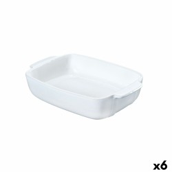 Fuente de Cocina Pyrex Signature Blanco Ceru00e1mica Rectangular 25 x 19 x 7 cm (6 Unidades)