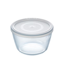 Fiambrera Redonda con Tapa Pyrex Cook & Freeze 1,1 L 15 x 15 x 10 cm Transparente Silicona Vidrio (4 Unidades)