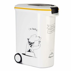 Bote de comida para mascotas Curver 794096 Con ruedas Blanco Plástico 20 kg 54 L 49,3 x 27,8 x 60,5 cm