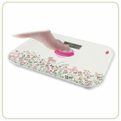 Báscula Digital de Baño Little Balance Kinetic Classic Floral Multicolor Cristal Templado 180 kg