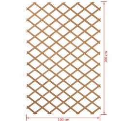 Celosía Nature Madera Natural 1 x 2 m