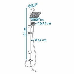 Columna de Ducha Rousseau Soto Acero Inoxidable ABS 150 cm 70 cm