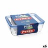 Fiambrera Hermu00e9tica Pyrex Pure Glass Transparente Vidrio (800 ml) (6 Unidades)