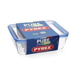 Fiambrera Hermu00e9tica Pyrex Pure Glass Transparente Vidrio (800 ml) (6 Unidades)