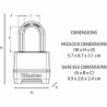 Candado de combinación Master Lock M178EURD Acero Zinc Negro