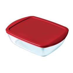 Fiambrera Hermu00e9tica Pyrex Cook & store Rojo Vidrio (400 ml) (6 Unidades)