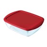 Fiambrera Hermu00e9tica Pyrex Cook & store Rojo Vidrio (400 ml) (6 Unidades)