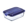 Fiambrera Hermu00e9tica Luminarc Easy Box Azul Vidrio (6 Unidades) (1,22 L)