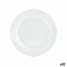 Plato Llano Quid Basic Ceru00e1mica Blanco (u00d8 27 cm) (12 Unidades)