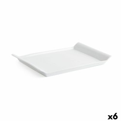 Bandeja de Aperitivos Quid Gastro Fresh 26 x 18 cm Ceru00e1mica Blanco (6 Unidades)