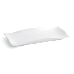 Plato Llano Quid Gastro Fun 29,5 x 11 x 3 cm Ceru00e1mica Blanco (6 Unidades)