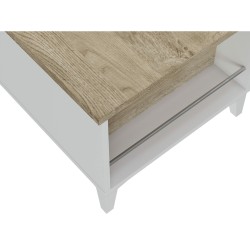 Mesa auxiliar T38147PL11LVO 100 x 50/72 x 42/55 cm Roble