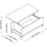 Mesa auxiliar T38147PL11LVO 100 x 50/72 x 42/55 cm Roble