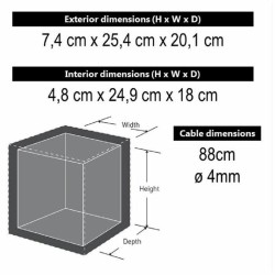 Caja Fuerte Portátil con Cable de Seguridad Master Lock Negro Acero