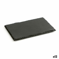 Bandeja de Ceru00e1mica Efecto Pizarra Quid Gastro Fun Negro (20 x 13 cm) (12 Unidades)