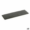 Bandeja de Ceru00e1mica Efecto Pizarra Quid Gastro Fun Negro (30 x 10 cm) (12 Unidades)