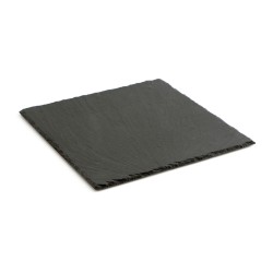 Bandeja de Ceru00e1mica Efecto Pizarra Quid Gastro Fun Negro (25 x 25 cm) (12 Unidades)