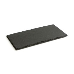 Bandeja de Ceru00e1mica Efecto Pizarra Quid Gastro Fun Negro (32 x 17 cm) (12 Unidades)