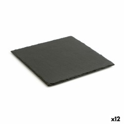 Bandeja de Ceru00e1mica Efecto Pizarra Quid Gastro Fun Negro (30 x 30 cm) (12 Unidades)