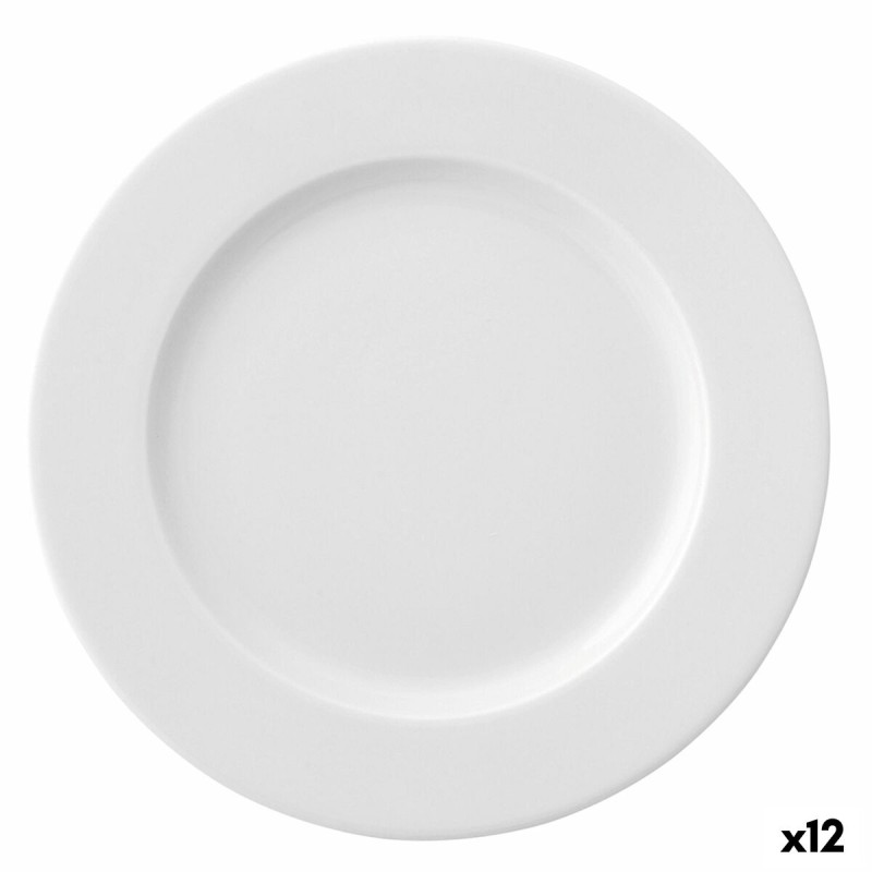 Plato Llano Ariane Prime Blanco Ceru00e1mica u00d8 17 cm (12 Unidades)